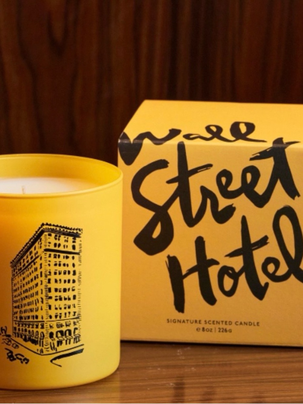 NIB Wall Street Hotel Scented Candle Box
